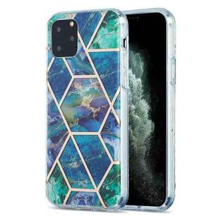 For iPhone 11 Pro 3D Electroplating Marble Pattern TPU Protective Case (Dark Green)