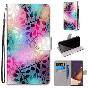 For Samsung Galaxy Note 20 Ultra Coloured Drawing Cross Texture Horizontal Flip PU Leather Case with Holder & Card Slots & Wallet & Lanyard(Translucent Glass)