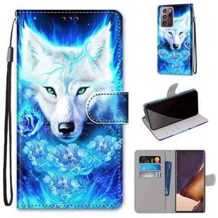 For Samsung Galaxy Note 20 Ultra Coloured Drawing Cross Texture Horizontal Flip PU Leather Case with Holder & Card Slots & Wallet & Lanyard(Dick Rose Wolf)