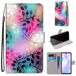 For Xiaomi Redmi 9A Coloured Drawing Cross Texture Horizontal Flip PU Leather Case with Holder & Card Slots & Wallet & Lanyard(Translucent Glass)