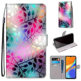 For Xiaomi Redmi 9C Coloured Drawing Cross Texture Horizontal Flip PU Leather Case with Holder & Card Slots & Wallet & Lanyard(Translucent Glass)