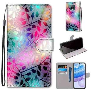 For Xiaomi Redmi 10X 5G / 10X Pro 5G Coloured Drawing Cross Texture Horizontal Flip PU Leather Case with Holder & Card Slots & Wallet & Lanyard(Translucent Glass)