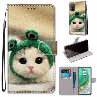 For Xiaomi Mi 10T 5G / 10T Pro 5G / Redmi K30s Coloured Drawing Cross Texture Horizontal Flip PU Leather Case with Holder & Card Slots & Wallet & Lanyard(Frog Kitten)
