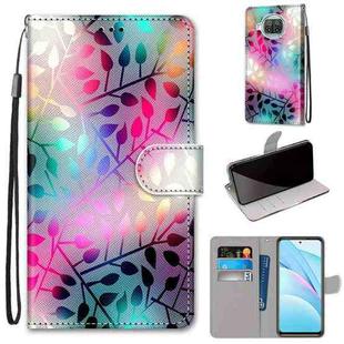For Xiaomi Mi 10T Lite 5G Coloured Drawing Cross Texture Horizontal Flip PU Leather Case with Holder & Card Slots & Wallet & Lanyard(Translucent Glass)