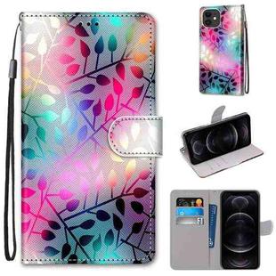 For iPhone 12 / 12 Pro Coloured Drawing Cross Texture Horizontal Flip PU Leather Case with Holder & Card Slots & Wallet & Lanyard(Translucent Glass)