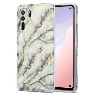 For Huawei nova 7 SE TPU Gilt Marble Pattern Protective Case(Grey)