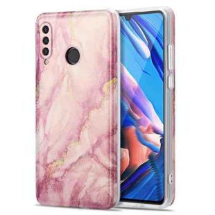 For Huawei P30 Lite TPU Gilt Marble Pattern Protective Case(Pink)