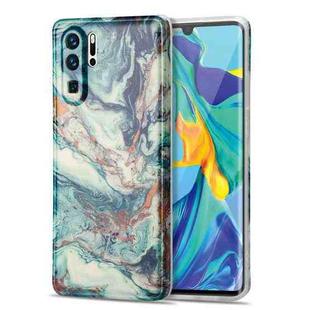 For Huawei P30 Pro TPU Gilt Marble Pattern Protective Case(Green)