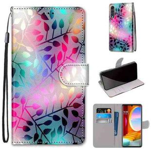 For LG Velvet Coloured Drawing Cross Texture Horizontal Flip PU Leather Case with Holder & Card Slots & Wallet & Lanyard(Translucent Glass)