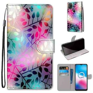 For Alcatel 3X 2020 Coloured Drawing Cross Texture Horizontal Flip PU Leather Case with Holder & Card Slots & Wallet & Lanyard(Translucent Glass)