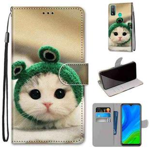 For Huawei P Smart (2020) Coloured Drawing Cross Texture Horizontal Flip PU Leather Case with Holder & Card Slots & Wallet & Lanyard(Frog Kitten)