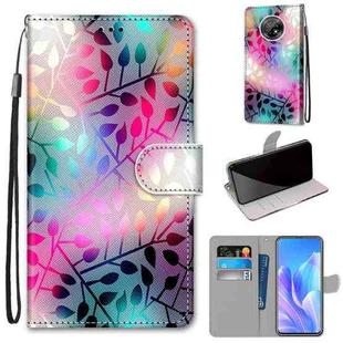 For Huawei Enjoy 20 Plus Coloured Drawing Cross Texture Horizontal Flip PU Leather Case with Holder & Card Slots & Wallet & Lanyard(Translucent Glass)