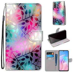 For Huawei Enjoy Z / 20 Pro Coloured Drawing Cross Texture Horizontal Flip PU Leather Case with Holder & Card Slots & Wallet & Lanyard(Translucent Glass)