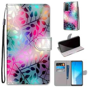 For Huawei Honor Play4 Coloured Drawing Cross Texture Horizontal Flip PU Leather Case with Holder & Card Slots & Wallet & Lanyard(Translucent Glass)