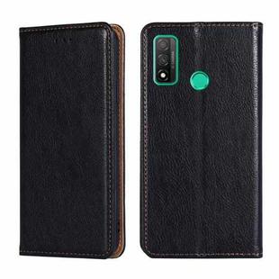 For Huawei P smart 2020 PU + TPU Gloss Oil Solid Color Magnetic Horizontal Flip Leather Case with Holder & Card Slot & Wallet(Black)