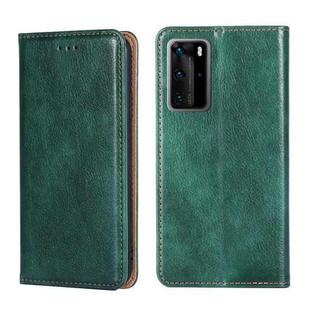 For Huawei P40 Pro PU + TPU Gloss Oil Solid Color Magnetic Horizontal Flip Leather Case with Holder & Card Slot & Wallet(Green)
