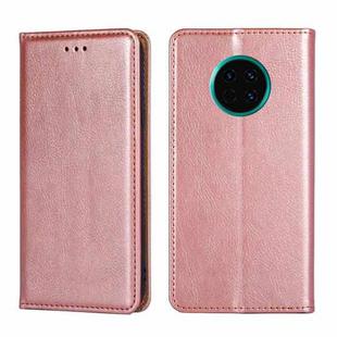 For Huawei Mate 30 PU + TPU Gloss Oil Solid Color Magnetic Horizontal Flip Leather Case with Holder & Card Slot & Wallet(Rose Gold)