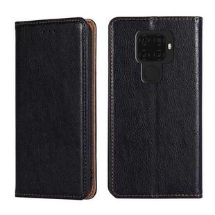 For Huawei Mate 30 Lite PU + TPU Gloss Oil Solid Color Magnetic Horizontal Flip Leather Case with Holder & Card Slot & Wallet(Black)