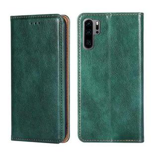 For Huawei P30 Pro PU + TPU Gloss Oil Solid Color Magnetic Horizontal Flip Leather Case with Holder & Card Slot & Wallet(Green)
