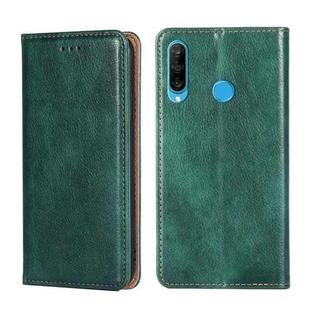 For Huawei P30 lite PU + TPU Gloss Oil Solid Color Magnetic Horizontal Flip Leather Case with Holder & Card Slot & Wallet(Green)
