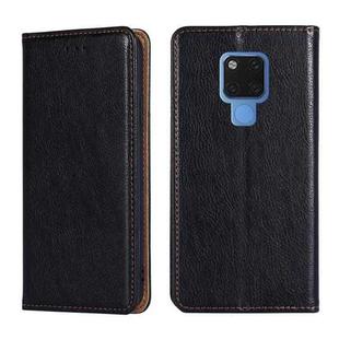 For Huawei Mate 20 PU + TPU Gloss Oil Solid Color Magnetic Horizontal Flip Leather Case with Holder & Card Slot & Wallet(Black)