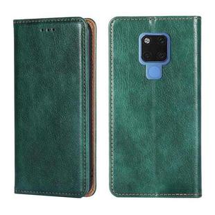 For Huawei Mate 20 PU + TPU Gloss Oil Solid Color Magnetic Horizontal Flip Leather Case with Holder & Card Slot & Wallet(Green)