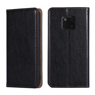 For Huawei Mate 20 Pro PU + TPU Gloss Oil Solid Color Magnetic Horizontal Flip Leather Case with Holder & Card Slot & Wallet(Black)