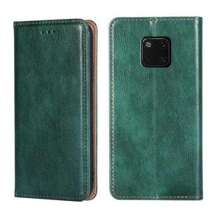 For Huawei Mate 20 Pro PU + TPU Gloss Oil Solid Color Magnetic Horizontal Flip Leather Case with Holder & Card Slot & Wallet(Green)