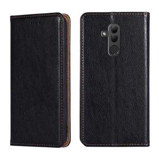 For Huawei Mate 20 lite PU + TPU Gloss Oil Solid Color Magnetic Horizontal Flip Leather Case with Holder & Card Slot & Wallet(Black)