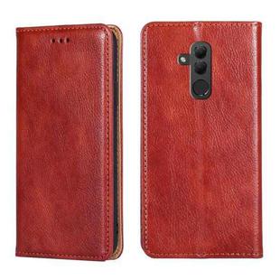 For Huawei Mate 20 lite PU + TPU Gloss Oil Solid Color Magnetic Horizontal Flip Leather Case with Holder & Card Slot & Wallet(Brown)