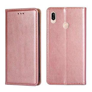 For Huawei P20 lite / Nova 3e PU + TPU Gloss Oil Solid Color Magnetic Horizontal Flip Leather Case with Holder & Card Slot & Wallet(Rose Gold)