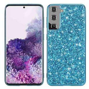 For Samsung Galaxy S21 5G Glitter Powder Shockproof TPU Protective Case(Blue)