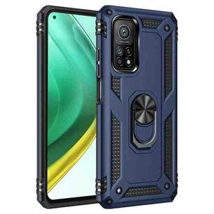 For Xiaomi Mi 10T Pro 5G Shockproof TPU + PC Protective Case with 360 Degree Rotating Holder(Blue)