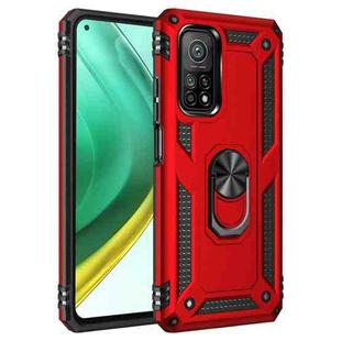 For Xiaomi Mi 10T Pro 5G Shockproof TPU + PC Protective Case with 360 Degree Rotating Holder(Red)