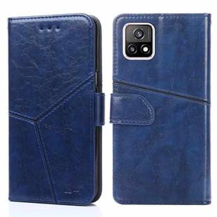 For vivo Y52S 5G Geometric Stitching Horizontal Flip TPU + PU Leather Case with Holder & Card Slots & Wallet(Blue)