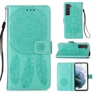 For Samsung Galaxy S21+ 5G Dream Catcher Printing Horizontal Flip Leather Case with Holder & Card Slots & Wallet & Lanyard(Green)