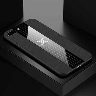For iPhone SE 2022 / SE 2020 /  8 / 7 XINLI Stitching Cloth Texture Shockproof TPU Protective Case(Black)