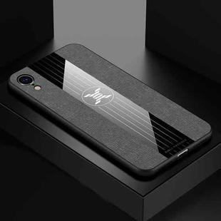 For iPhone XR XINLI Stitching Cloth Texture Shockproof TPU Protective Case(Gray)