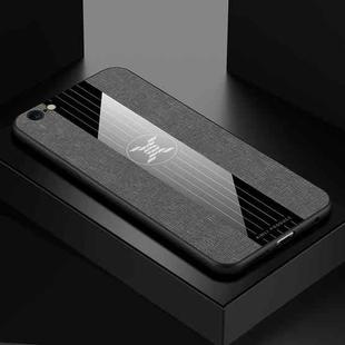 For iPhone 6 & 6s XINLI Stitching Cloth Texture Shockproof TPU Protective Case(Gray)