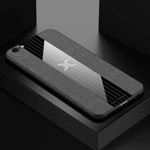 For iPhone 6 Plus & 6s Plus XINLI Stitching Cloth Texture Shockproof TPU Protective Case(Gray)