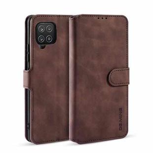 For samsung Galaxy A12 DG.MING Retro Oil Side Horizontal Flip Leather Case with Holder & Card Slots & Wallet(coffee)