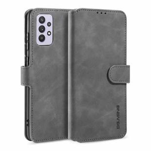For samsung Galaxy A32 5G DG.MING Retro Oil Side Horizontal Flip Leather Case with Holder & Card Slots & Wallet(Grey)