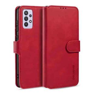 For samsung Galaxy A32 5G DG.MING Retro Oil Side Horizontal Flip Leather Case with Holder & Card Slots & Wallet(Red)