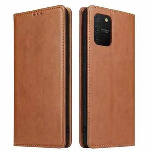 For Samsung Galaxy S10 Lite / A91 / M80s Fierre Shann PU Leather Texture Horizontal Flip Case with Holder & Card Slots & Wallet(Brown)