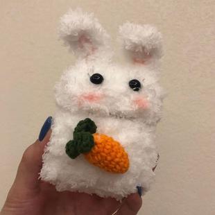 Knitted Cute Cartoon Plush Doll Protective Case for Apple AirPods 1/2