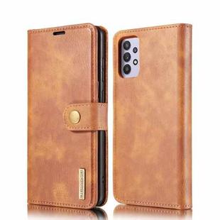For Samsung Galaxy A32 5G DG.MING Crazy Horse Texture Flip Detachable Magnetic Leather Case with Holder & Card Slots & Wallet(Brown)