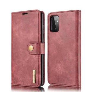For Samsung Galaxy A72 5G / 4G DG.MING Crazy Horse Texture Flip Detachable Magnetic Leather Case with Holder & Card Slots & Wallet(Red)
