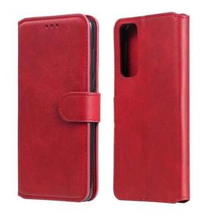 For Huawei P Smart 2021 Classic Calf Texture PU + TPU Horizontal Flip Leather Case, with Holder & Card Slots & Wallet(Red)