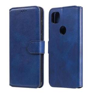 For Google Pixel 4a Classic Calf Texture PU + TPU Horizontal Flip Leather Case, with Holder & Card Slots & Wallet(Blue)