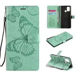 For OPPO Realme 7i / C17 3D Butterflies Embossing Pattern Horizontal Flip Leather Case with Holder & Card Slot & Wallet(Green)